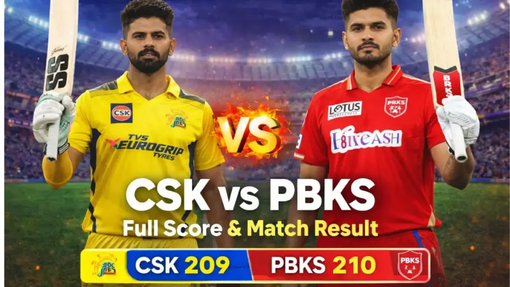 CSK vs PBKS 2026 Result